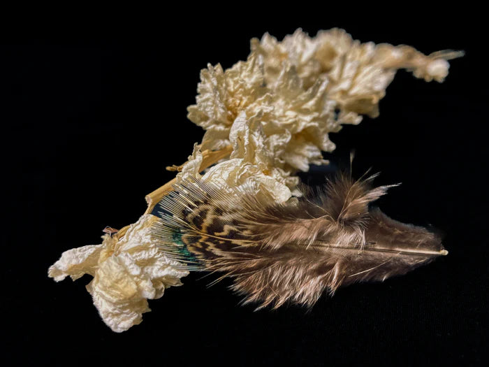 Natural green pheasant feathers